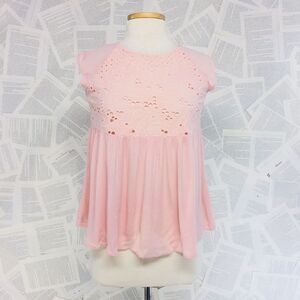 Acemi White Floral Eyelet Lace Top